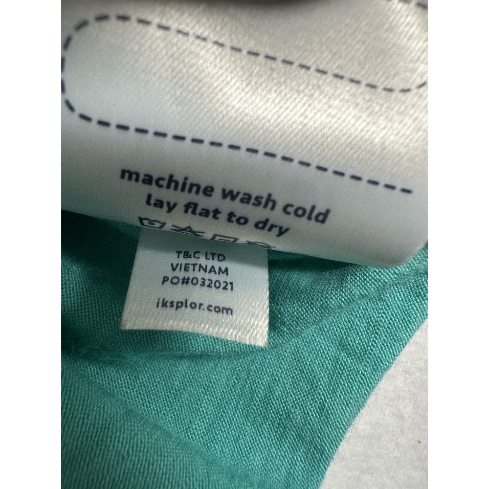 IKSPLOR Base Layer Top Kid's Sz 6-7 100% Merino Wool Teal Thumbhole Ski Winter - Picture 6 of 9